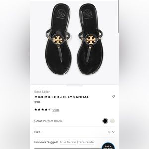 Tory Burch Mini Miller Jelly Sandal